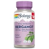 SOLARAY Bergamot 500 mg - Citrus Bergamot Supplement for an Active Lifestyle - Standardized to 25% Flavonoids - with Berberine HCl from Indian Barberry - Vegan, 60-Day Guarantee, 45 Serv, 90 VegCaps