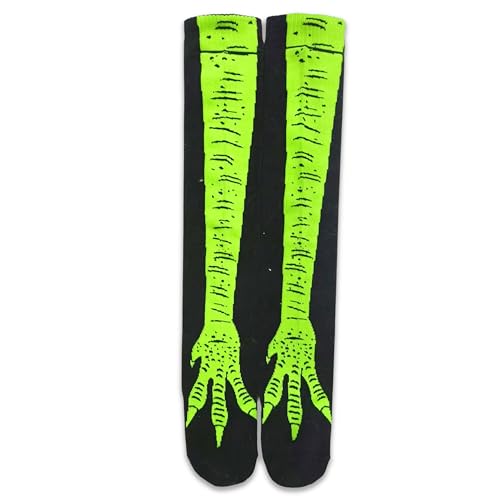 KGHYT Glow In The Dark Chicken Leg Knee Socks, Spooky
