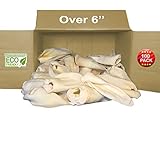 Brazilian Pet 100% Natural - Over 6 inches- Real Cow Ears (100 Pack) Prime Thick-Cut, Dog Chews, Free Range Grass Fed Cattle