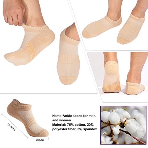 Image of BUDERMMY Running Ankle Socks for Women Athletic Cotton Cushioned 5-6 Pairs Workout No Show Socks Women