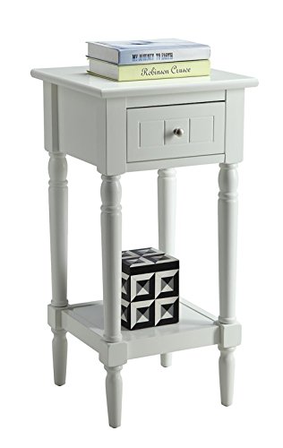 Convenience Concepts French Country Khloe 1 Drawer Accent Table With Shelf, White #TOP3
