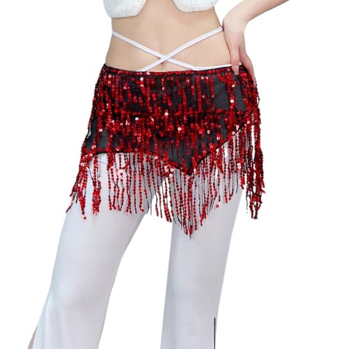 Jupe à sequins dorés avec franges pour soirée club et costume de danse brillant