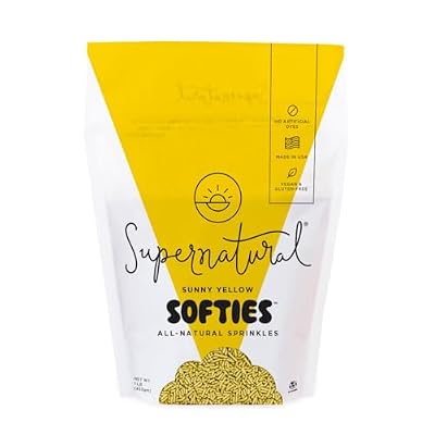 Supernatural Softies and Crunchies Sprinkles by Supernatural, Dye-Free, Made in USA, Soy Free, Gluten Free, Vegan (Sunny Yellow, 16oz)