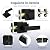 Estmoon Door Locks for Front Door, Matte Black Exterior Door Handle and Single Cylinder Deadbolt Lock, Heavy Duty Modern Square Front Door Handle and Deadbolt Set, Commercial Locks for Doors, 1 Pack