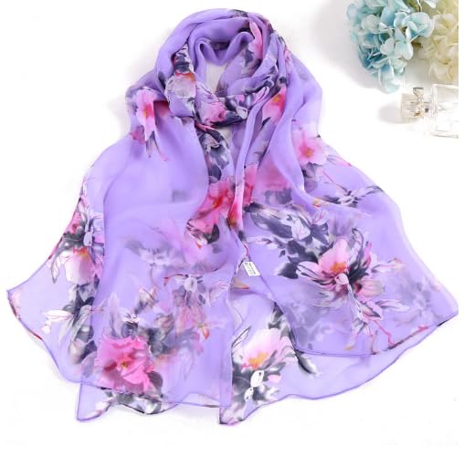 Scarfs for Womens Lightweight Floral Neckerchief Scarves and Wraps Sunscreen for Fall Summer Season Beach Wrap Shawl3