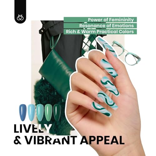 Image of Beetles Fall Gel Polish Set - Urban Rhythm Collection, 25 Colors Pink Red Blue Green Colors Gel Nail Polish Set with 3Pcs Base Top Coat Nail Art UV LED Soak Off DIY Salon Manicure