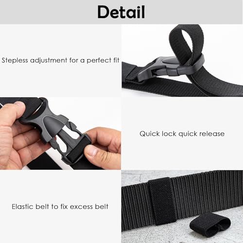 Nylon Belts 3.8cm Military Tactical Slide Plastic Buckle Belt Adjustable No Holes Canvas Web Belt Outdoor for Men4