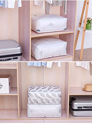 Image of TWOK Blanket Organizer Storage Bags With Zipper For Underbed Wardrobe Winter Cloth Blanket Cover | Washable Underbed Blanket Saree Cloth Cover Bag- Multi Colour (1)