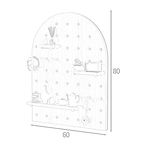 Genérico Estante de Pared para Herramientas con Tablero Perforado para Garaje, Almacenamiento de Brocas, Juego de Llaves, Soportes, Kit Combinado de Tablero Perforado, Tablero Perforado de Montaje en