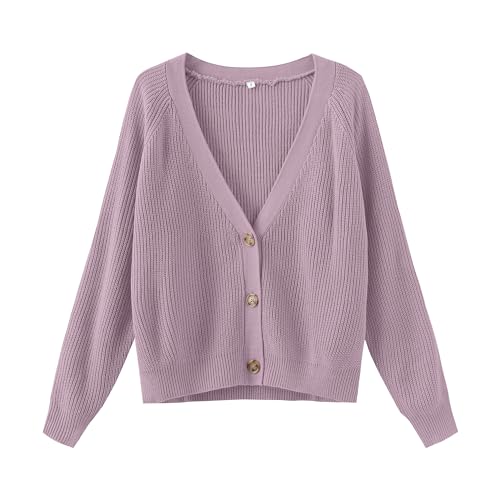 Image of TASAMO Womens Cardigan Sweaters 2026 Fall Cropped Lightweight Sweater