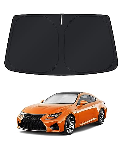 Image of KUST Windshield Sun Shade for Lexus RC Coupe 2015-2020 2021 2022 2023 2024 2025 Window Accessories Sunshade Sun Visor Protector Foldable Block UV Rays