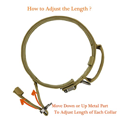YoothBro Puppy 1 Inch Tactical Dog Collar, K9 Military Nylon Collar with Heavy Duty Metal Buckle for Medium Large Dogs Brown S - Image 4