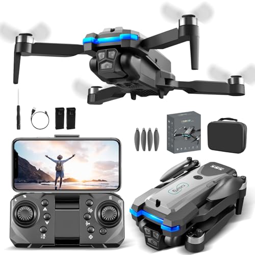 Drone Com Camera Drone Profissional 1080p 4K HD Três Câmeras com fluxo óptico FPV WiFi Mini Controle Remoto DroneQuadricóptero LS-S8S(GN-504)
