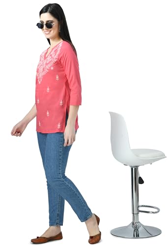 Image of QAZMI Women's Cotton Straight Embroidered Kurti