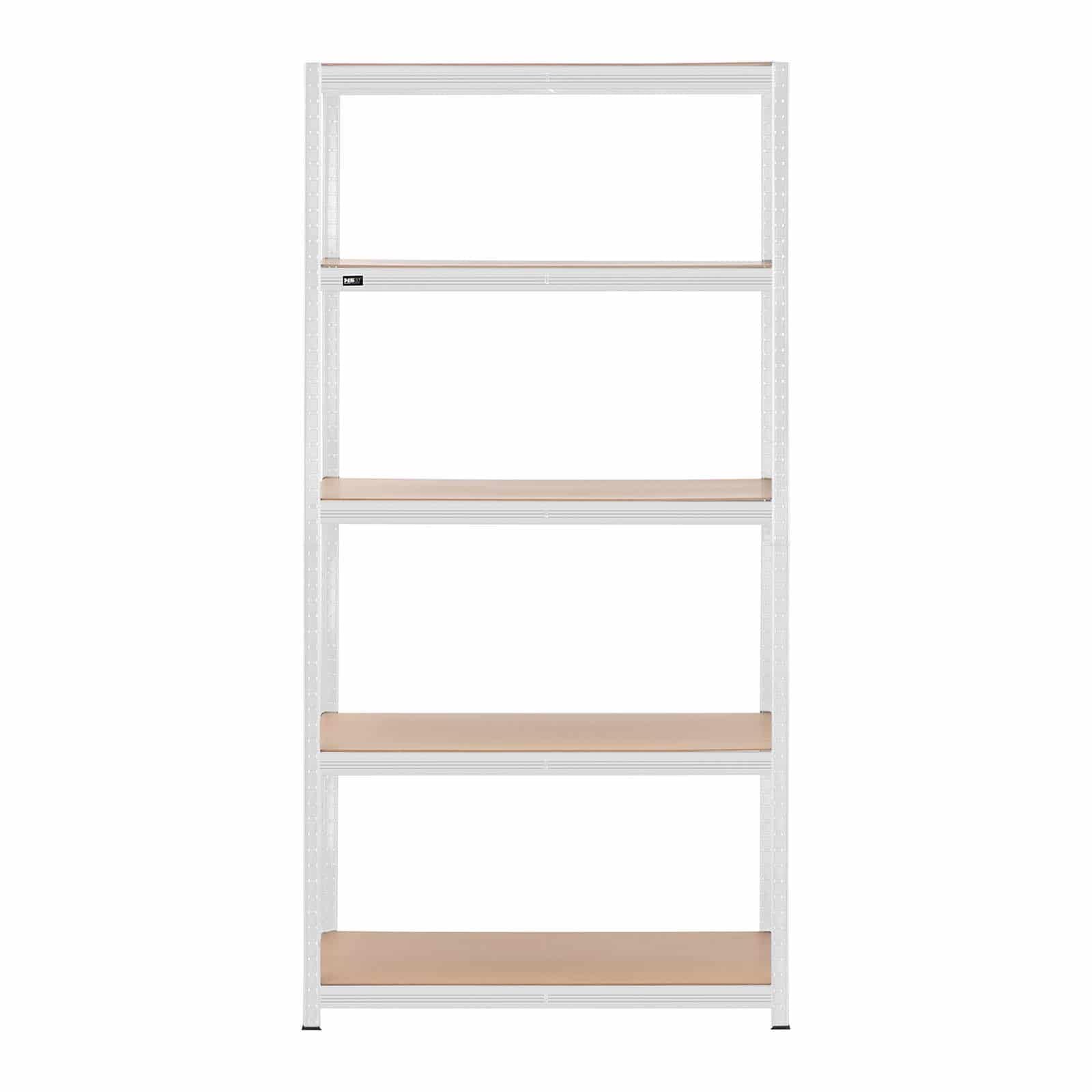 Helloshop26 Scaffale carico pesante, 100 x 60 x 197 cm, supporta 5 x 150 kg, robusto garage officina attrezzi grigio 14_0005173