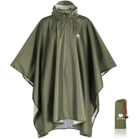 Poncho de Lluvia Anyoo Reusable de Ripstop Cover