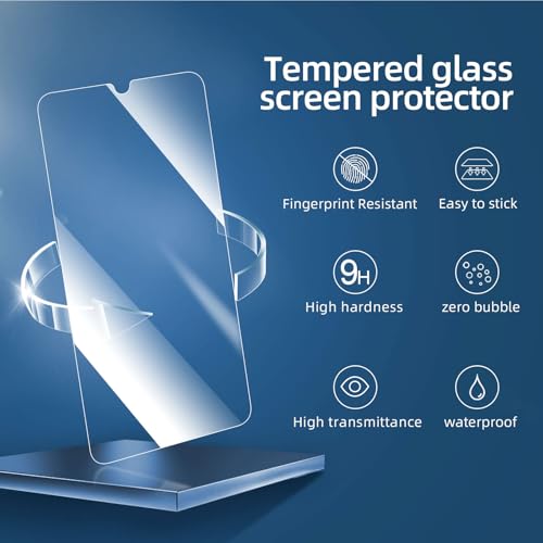 NEW'C 3 Pack Designed for Samsung Galaxy A06 Screen Protector Tempered Glass,Case Friendly Ultra Resistant