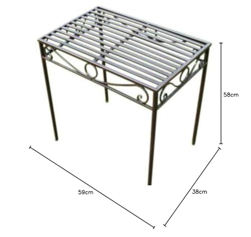 REDUCED- Versailles Metal Side Table or Plant Stand in Antique Bronze Finish (Large Size)- Ideal for the Home or Garden