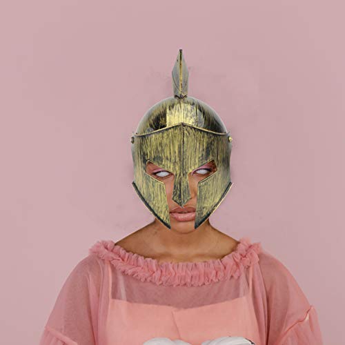 PretyzOOM Capacete Viking de PVC dourado medieval viking guerreiro chapéu pirata chapéu gladiatus, a