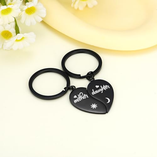 Image of Yonhon Mother Daughter Bracelet Necklace for 2 /3 /4, Mother Daughter Matching Keychain Set