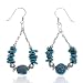 $90 Retail Tag Natural Turquoise Silver Certified Authentic Navajo Native American Dangle Earrings