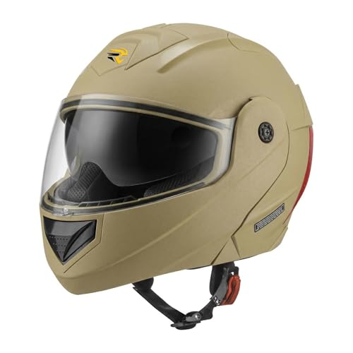 Image of Rydr AC Dx Flip-Up Full Face Motorbike Helmet | | Durable Two-Wheeler Helmet for Men and Women | Comfortable Fit with Air Ventilation for Safe Bike & Scooter Riding