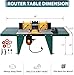 Universal Electric Router Table - Benchtop Router Tables Top with Steel Stand & Adjustable Fence | 34'' x 13.5'' Wood Working Router Table Precise Routing Table Craftsman Tool for Woodworking Green