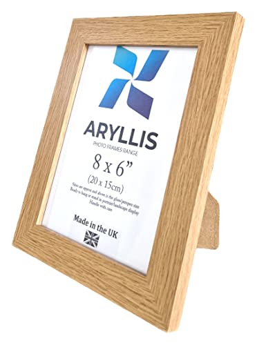 Aryllis 8x6 Photo Frame, French Oak Colour, Manufactured in the UK, Freestanding Picture Frame Fitted with Safety Perspex - Image 2