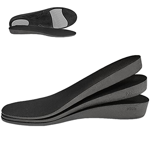 Height Increase Insoles for Men Women, Elevator Shoes Insoles, 1.7cm/2.3cm/3.6cm Elevated Invisible Height Heels Inserts, Comfortable Breathable Replacement Insoles for Shoes