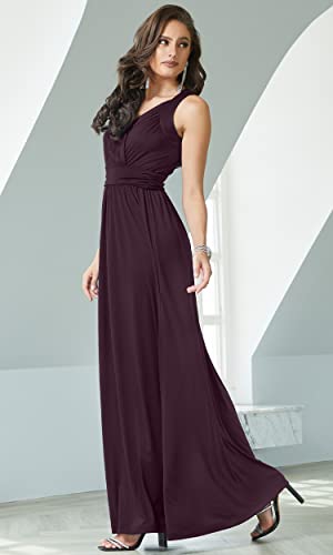 Image of KOH KOH Womens Long Sleeveless Flowy Bridesmaid Cocktail Evening Gown Maxi Dress