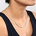 Nuragold 10K Real White Gold Rope Diamond Cut Chain Necklace 14