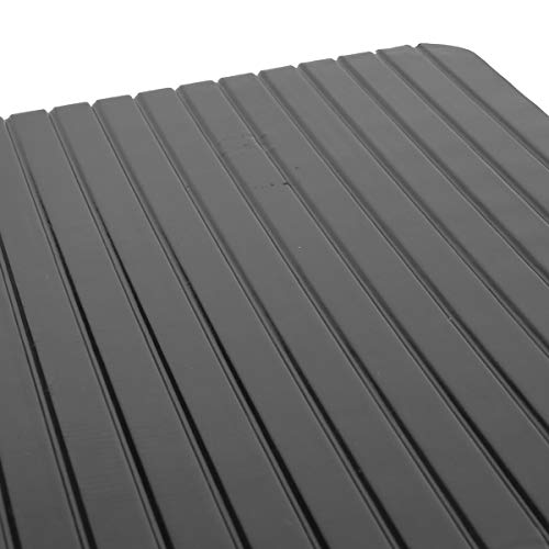 Scinotec 4" Rise Solid Rubber Power Wheelchair Threshold Ramp Doorway (4" Rise, 1 Pack-Black) #TOP2