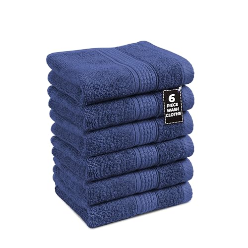 LANE LINEN Pacote com 6 toalhas - panos de lavagem 100% algodão p...