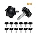 WALENI 5Pc Star Shape Thread Clamping Handle Bolt Bakelite Hand Knob Tightening Screw Industry Equipment Plastic Carbon Steel M5 M6 M8 (Size : M5x40)