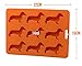 LYWUU Dachshund Dog Shaped Silicone Ice Cube Molds and Tray Brown