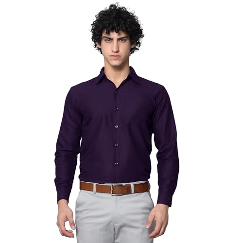 Image of Tee Projekt Premium Plain Cotton Shirt for Men | Cotton Shirt | Casual Shirt | Solid Shirt | Full Sleeves | Formal Shirt