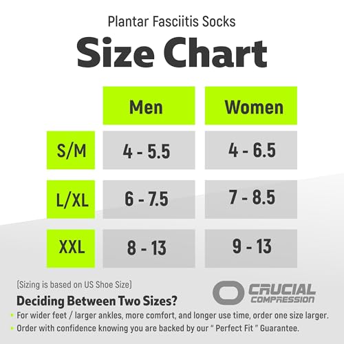 足底筋膜炎ソックス アーチサポート付き 男女兼用 足首圧縮ソックス 足とかかとの痛みを緩和 夜間のスプリントブレース 矯正器具 インソール。 (XXL ブラック)