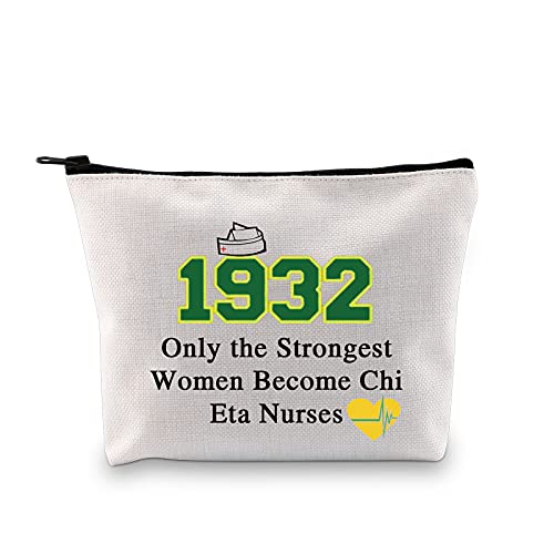G2TUP Chi Eta Phi Nursing Sorority Gift Chi Eta Phi Merchandise Cosmetic Bag Only the Strongest Women Become Chi Eta Nurses (Chi Eta Nurses)