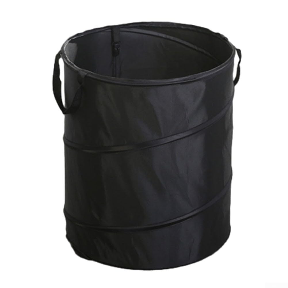 Linnkyfloa Foldable Oxford Cloth Garden Storage Bag for Camping Gardening Outdoor Employment – 10/24 Gallon Collapsible Container with Handles Hydrophobic Heavy-duty – Brown/green/black(M)