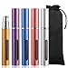 Vtrem Refillable Perfume Atomizer Pump 5 Milliliter 5PCS Mini Portable Spray Bottle With Window Travel Fragrance Empty Bottle Easy To Fill Scent Multicolor Gold, Silver, Blue, Purple, Pink