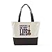 CafePress Viola Cello Music Life Canvas Tote Top Zipper Closure