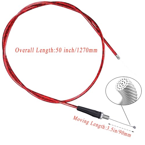 Image of 50 Inch Throttle Cable for 79cc 80cc 97cc 196cc 200cc 212cc 6.5hp Coleman CT200U CT200U-EX BT200X Baja Warrior Doodlebug DB30 MB165 MB200 MOTOVOX MBX10 MBX11 MBX12 RT200 Mini Bike