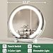 ROLOVE Vanity Mirror with Lights, 12 Inch Light Up Makeup Mirror, LED Makeup Mirror with Lights for Bedroom Tabletop, Smart Touch Control 3 Colors Dimmable, 360° Rotation, White