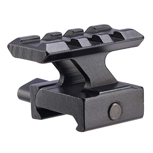 Pinty Riser Rail Mount 2 Pack 3 Slot Slanted Riser Scope Mount for 20mm Base Picatinny Weaver Dovetail Rail Slanted Riser Mount for Rifle Pistol Airsoft Flashlights Laser Sights and More, Set of 2