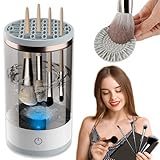 Automatic Brush Cleaner: The Make Up Brush Cleaner has an improved design, does not need to be cleaned by hand, and can be used with cleaning fluid to thoroughly clean cosmetic residue. After washing, you can turn the silicone cover over to dry the b...