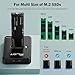 AMZPILOT Tool-Free M.2 NVMe & SATA to USB C Docking Station, 10Gbps SSD Reader Adapter for Data Rescue & External Storage, Supports M/B+M Key NVMe PCIe & SATA NGFF 2230-22110, for Laptop, PC