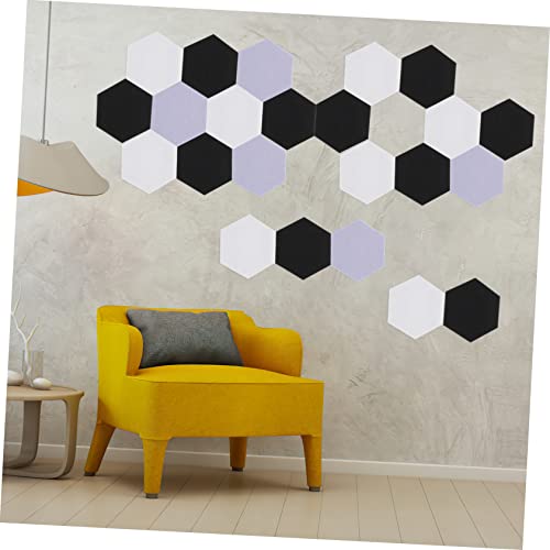 HANABASS Paneles Absorbentes de Sonido 12pcs, Panel Acústico Hexagonal para Estudio, Tablero Absorbente de Sonido, Alfombrilla Acústica para Pared, Aislamiento Acústico, Fieltro miniatura 4