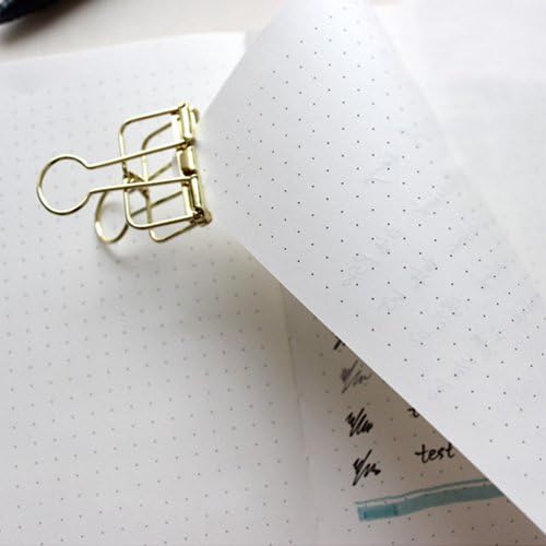 Grid Notebook/Journal - Squared journal/Grid Notebook, Premium Thick Paper, 5.7"×8.5", Inner pocket, Attached ruler, Elastic closure, Round corner, Page Quick Page Finder, Gold & Pink Marble Pattern