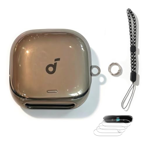 �ی�P�[�X�ƃt�B���� Anker Soundcore Liberty 5 Pro �p �P�[�X �J�o�[ TPU�f�ސ� 1���t�B���� �J�o�[ �J���r�i�t��+�X�g���b�v�t�� ���� �y�� �L�Y�h�~ �h�o �h�k �y�ʏ��^ �����h�~ �S�ʕی�J�o�[ anker sou