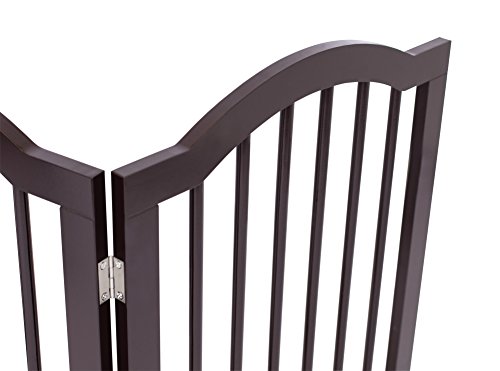 Internet's Best Pet Gate with Arched Top - 3 Panel - 24 Inch Step Over Fence - Free Standing Folding Z Shape Indoor… - Image 4